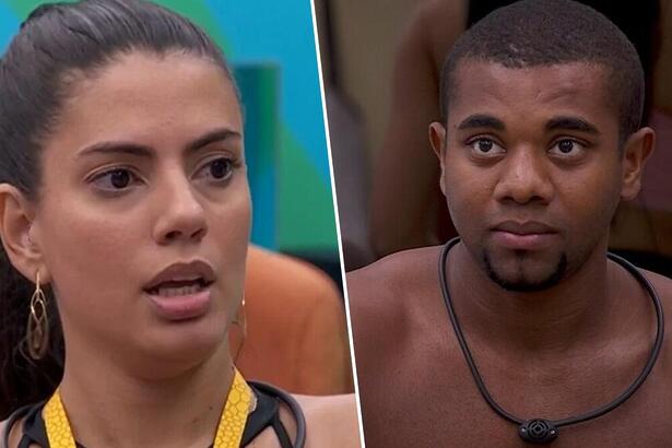 Fernanda e Davi em uma montagem no BBB 24