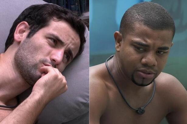 Matteus e Davi em uma montagem no BBB 24