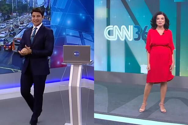 Rafael Algarte, na Record News, e Rachel Landim, na CNN Brasil, em uma montagem