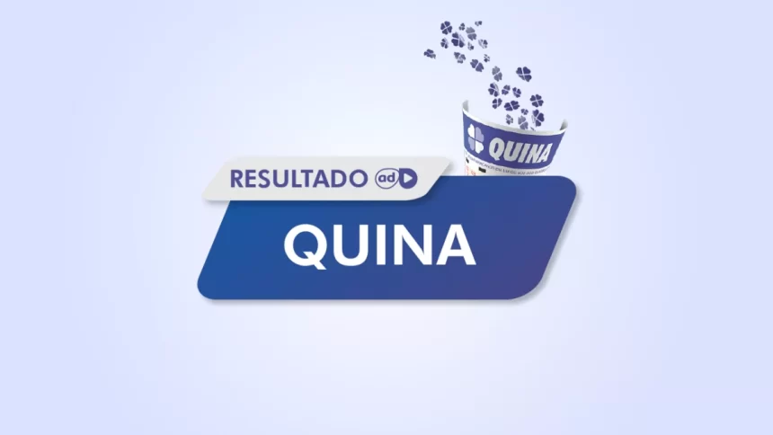 Arte do resultado do sorteio da Quina