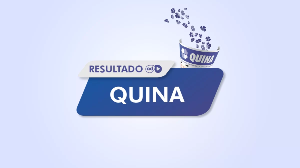 Arte do resultado do sorteio da Quina