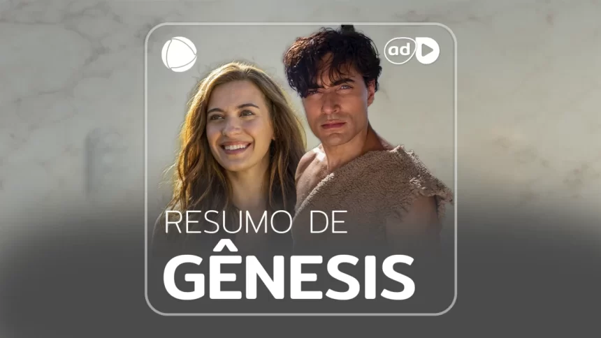 Adão e Eva na arte do resumo da novela Gênesis