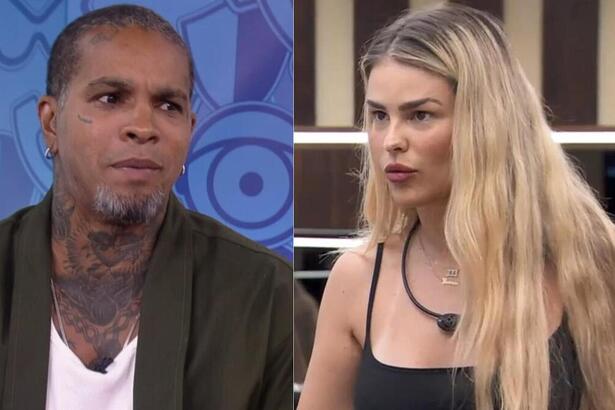 Rodriguinho e Yasmin em uma montagem no BBB 24