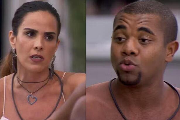 Wanessa e Davi em trechos da conversa na área externa do BBB 24