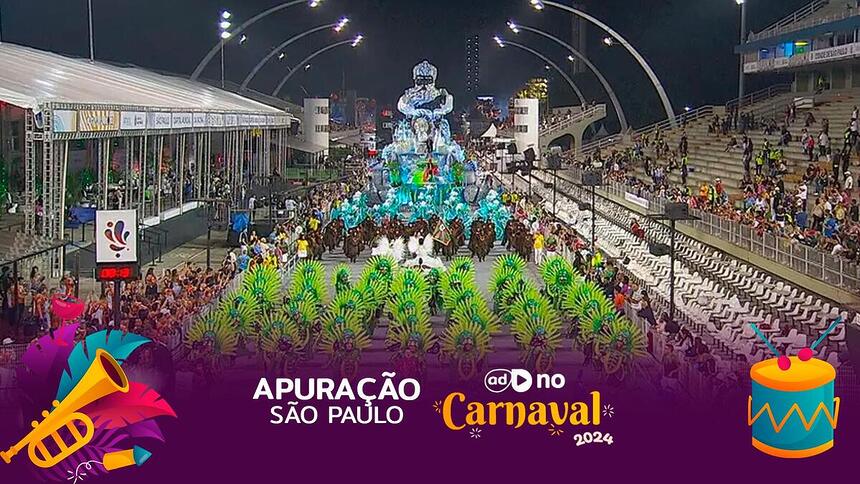 Arte da apuração do Carnaval de São Paulo em 2024