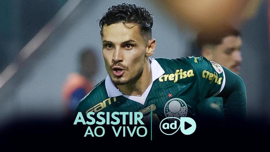 Raphael Veiga na arte onde assistir ao jogo Portuguesa x Palmeiras, pelo Paulistão