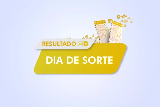 Arte do resultado do sorteio do Dia De Sorte