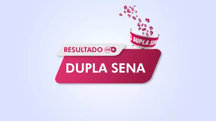 Arte do resultado do sorteio da Dupla Sena