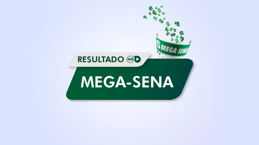 Arte do resultado do sorteio da Mega Sena