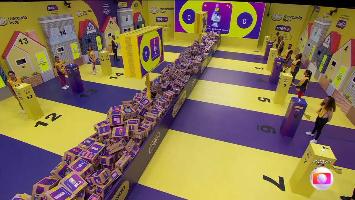 Provódromo do BBB 24 com as caixas da oitava Prova do Líder