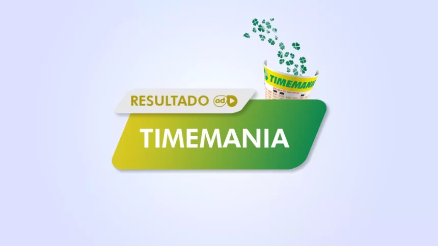 Arte do resultado do sorteio da Timemania