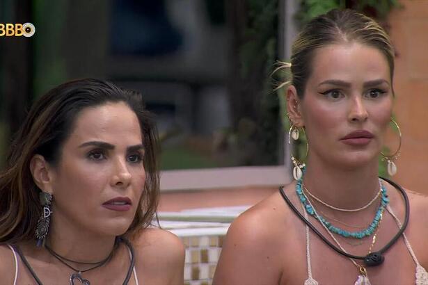 Wanessa Camargo e Yasmin Brunet na área externa do BBB 24