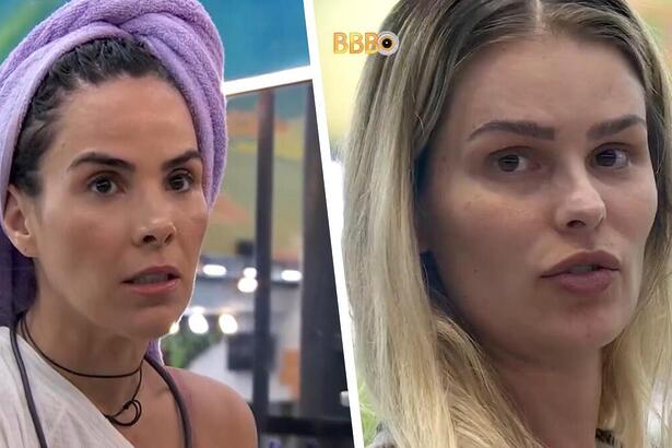 Wanessa Camargo e Yasmin Brunet se encaram na lavanderia do BBB 24