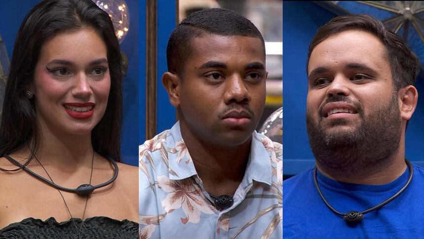 Alane, Davi e Michel pedem votos após a formação do 11º Paredão do BBB 24