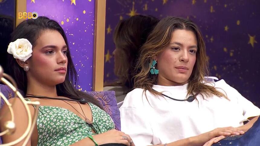 Alane e Beatriz em conversa no Quarto magia do BBB 24