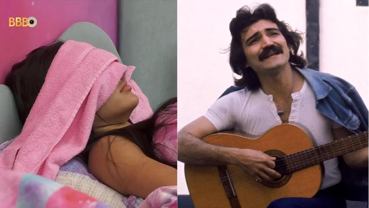 Alane e o cantor Belchior em uma montagem