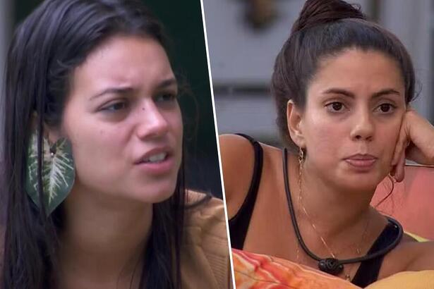 Alane e Fernanda em uma montagem no BBB 24