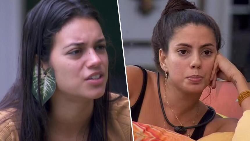 Alane e Fernanda em uma montagem no BBB 24