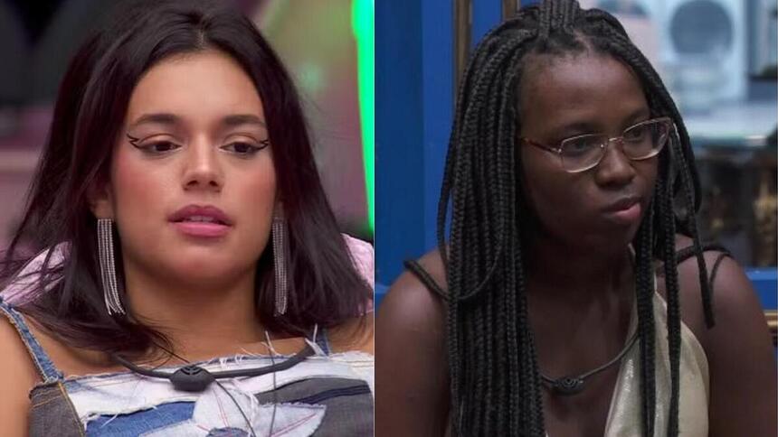 Alane e Leidy Elin em uma montagem no BBB 24