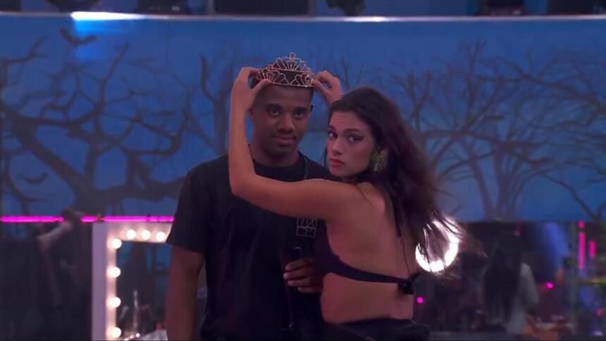 Davi e Alane na festa do BBB 24