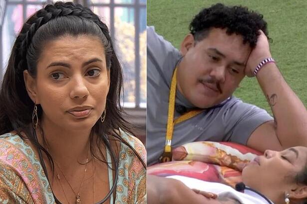 Fernanda, Pitel e Lucas em uma montagem no BBB 24