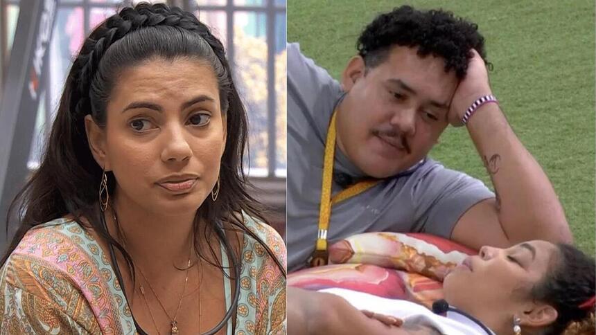 Fernanda, Pitel e Lucas em uma montagem no BBB 24