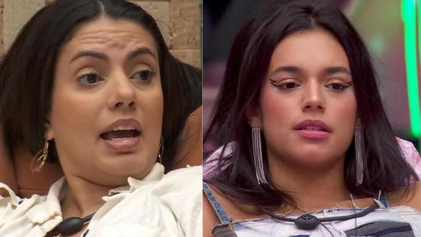 Fernanda e Alane em uma montagem no BBB 24