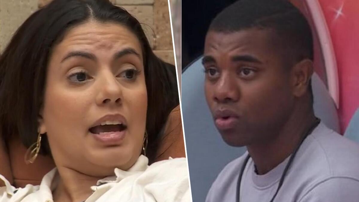 Fernanda e Davi em uma montagem no BBB 24