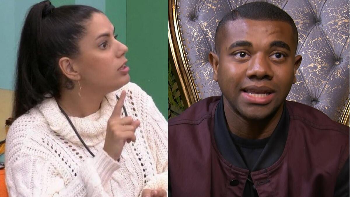 Fernanda e Davi em uma montagem no BBB 24