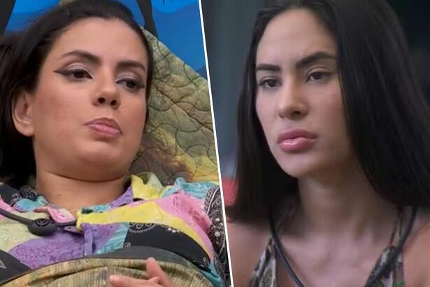 Fernanda e Isabelle em uma montagem no BBB 24