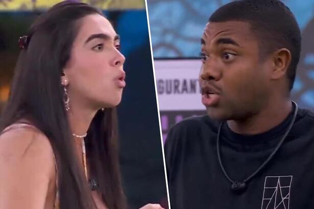 Giovanna e Davi em trechos de uma discussão no BBB 24