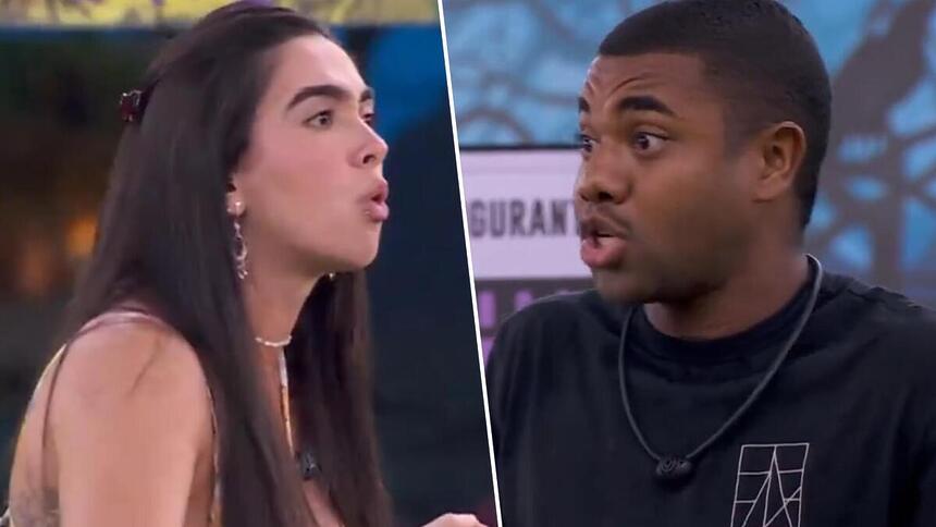 Giovanna e Davi em trechos de uma discussão no BBB 24