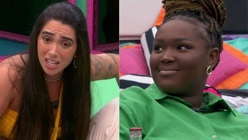 Giovanna e Raquele em uma montagem no BBB 24