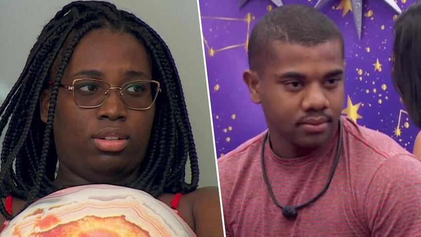 Leidy Elin e Davi em uma montagem no BBB 24