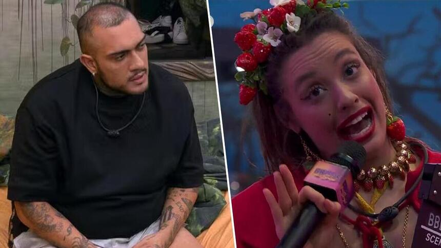 MC Bin Laden e Beatriz em uma montagem no BBB 24