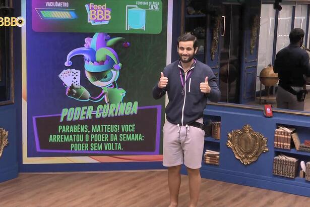 Matteus após ganhar o Poder Curinga no BBB 24