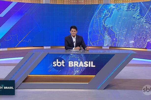 Cesar Filho na bancada do SBT Brasil