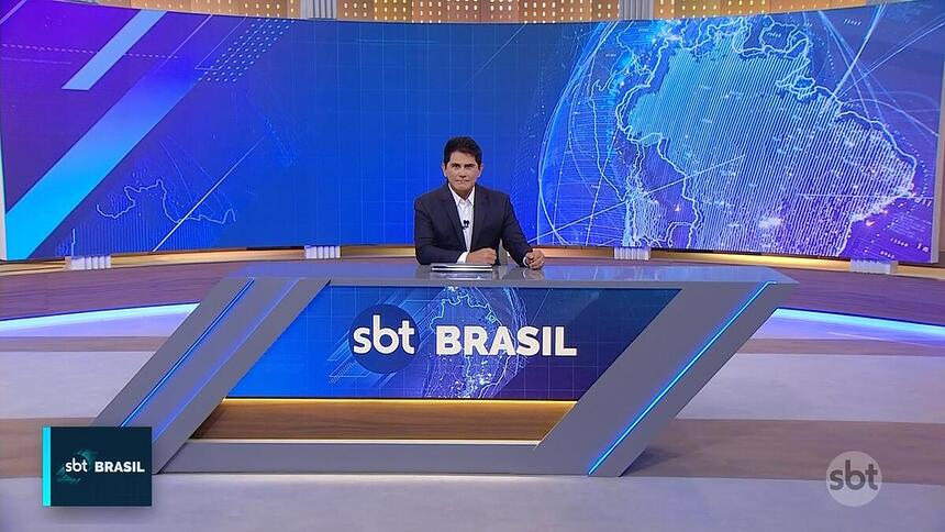 Cesar Filho na bancada do SBT Brasil