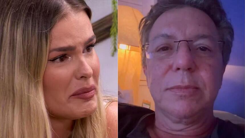 Yasmin e Boninho em uma montagem