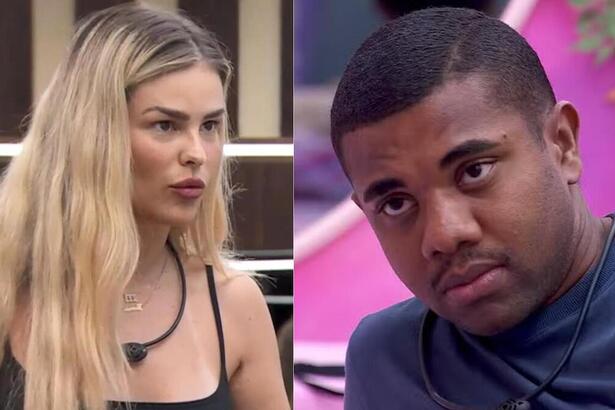 Yasmin e Davi em uma montagem no BBB 24