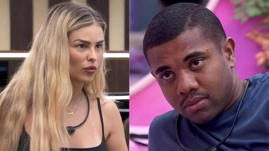 Yasmin e Davi em uma montagem no BBB 24