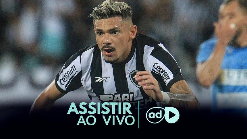 Tiquinho Soares na arte onde assistir ao jogo Botafogo x Bragantino, pela Libertadores