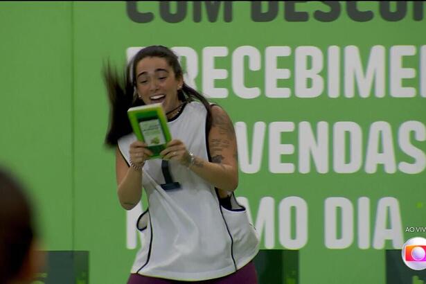 Giovanna comemora a liderança no BBB 24