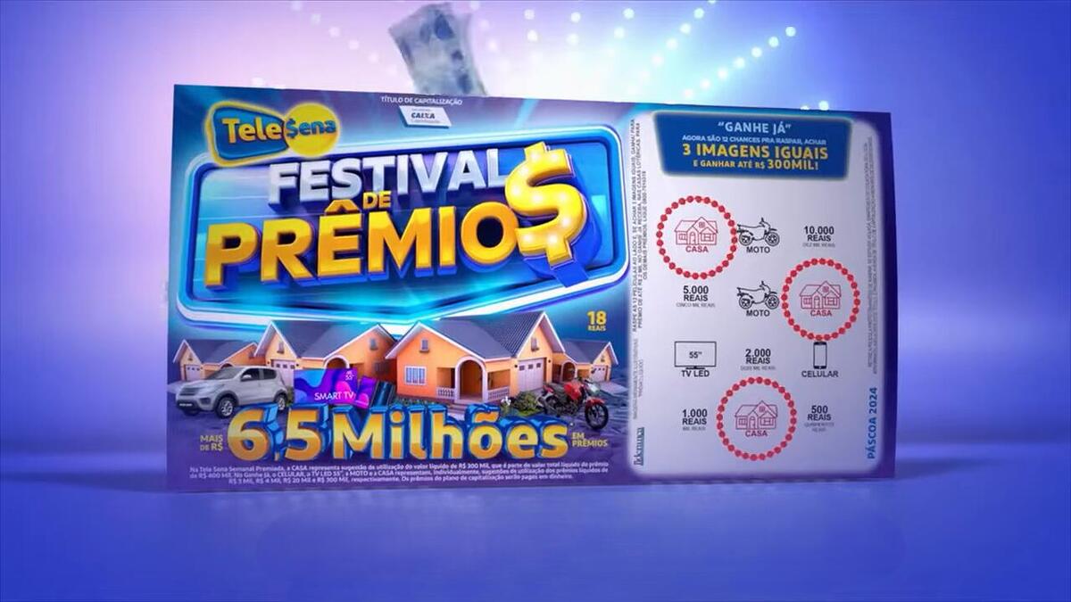 Bilhete da Tele Sena de Páscoa 2024