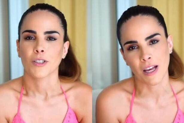 Wanessa Camargo de blusa rosa, grava vídeo emocionada, após expulsão no BBB 24