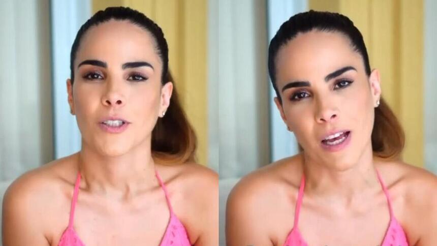 Wanessa Camargo de blusa rosa, grava vídeo emocionada, após expulsão no BBB 24