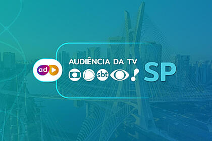 Arte gráfica dos consolidados de audiência da TV Globo, Record, SBT, Band e RedeTV em São Paulo