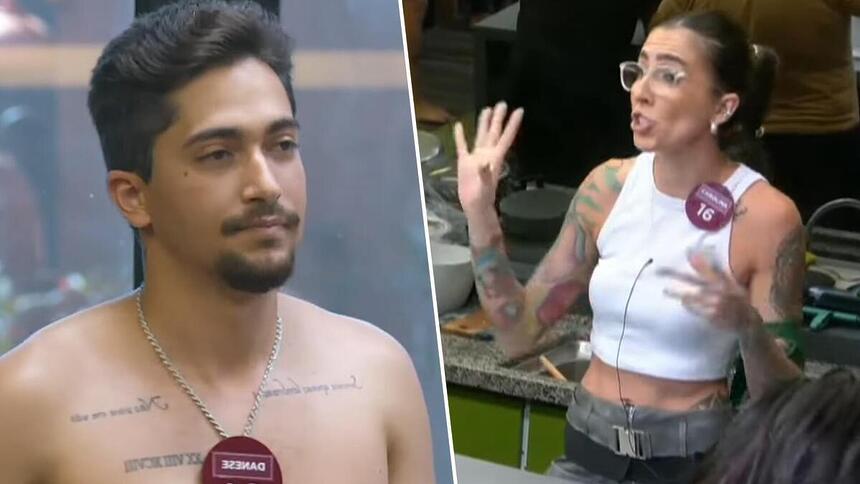 Danese e Carol em uma discussão na A Grande Conquista