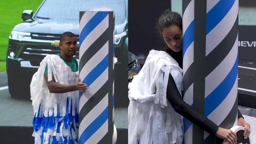 Davi e Alane girando na Prova do Finalista do BBB 24