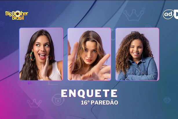 Alane, Beatriz e Pitel na arte da enquete do 16º Paredão do BBB 24